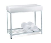 White bench bathroom decor walther