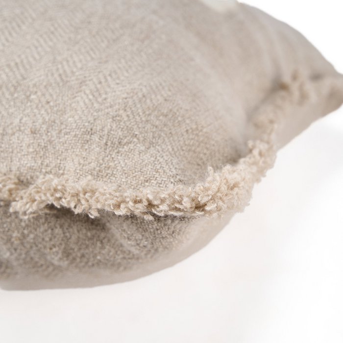 The Ivory Cross Cushion Cover - Natural White - 50x50