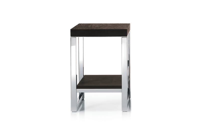 Bathroom stool bench in dark ash wood decor walther