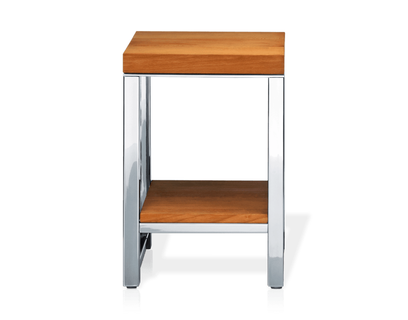 Bathroom stool bench in light ash wood decor walther