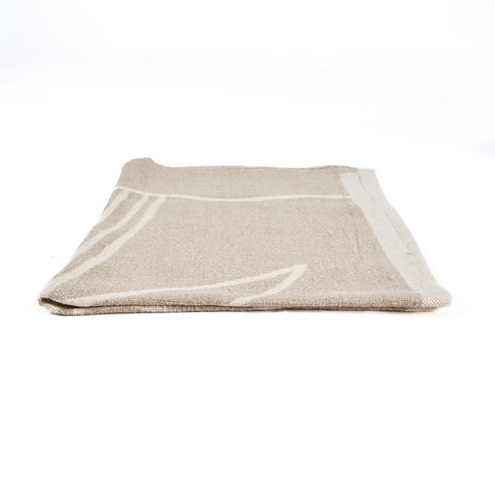 The Linen Palm Tree Kitchen Towel - Natural White - 50x70