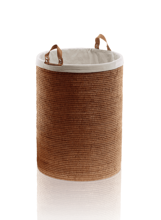 Laundry Basket Rattan Dark