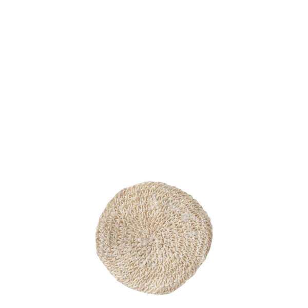White Crochet Abaca Coaster