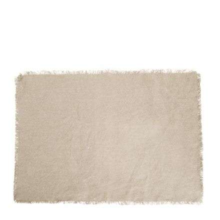 Placemat Linen Natural Fringes