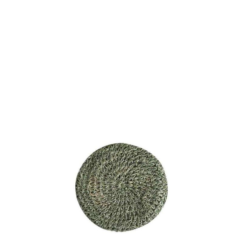 Green Crochet Abaca Coaster