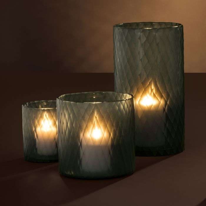 Hurricane eichholtz blue candle holder