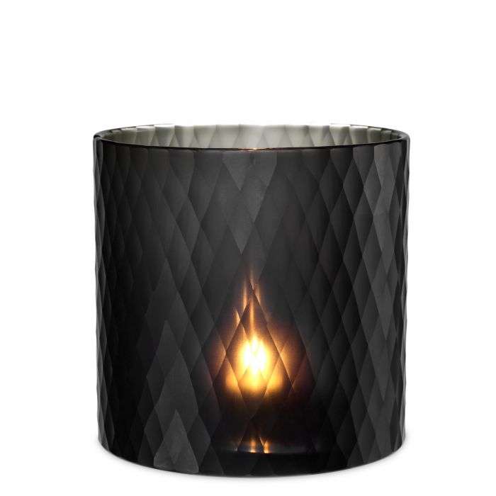 black Hurricane lantern eichholtz blue candle holder