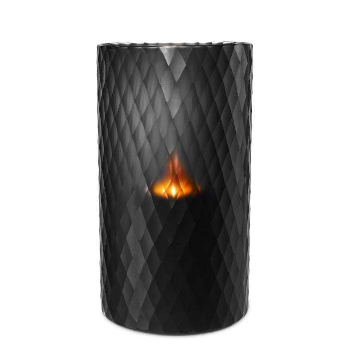 black Hurricane lantern eichholtz blue candle holder