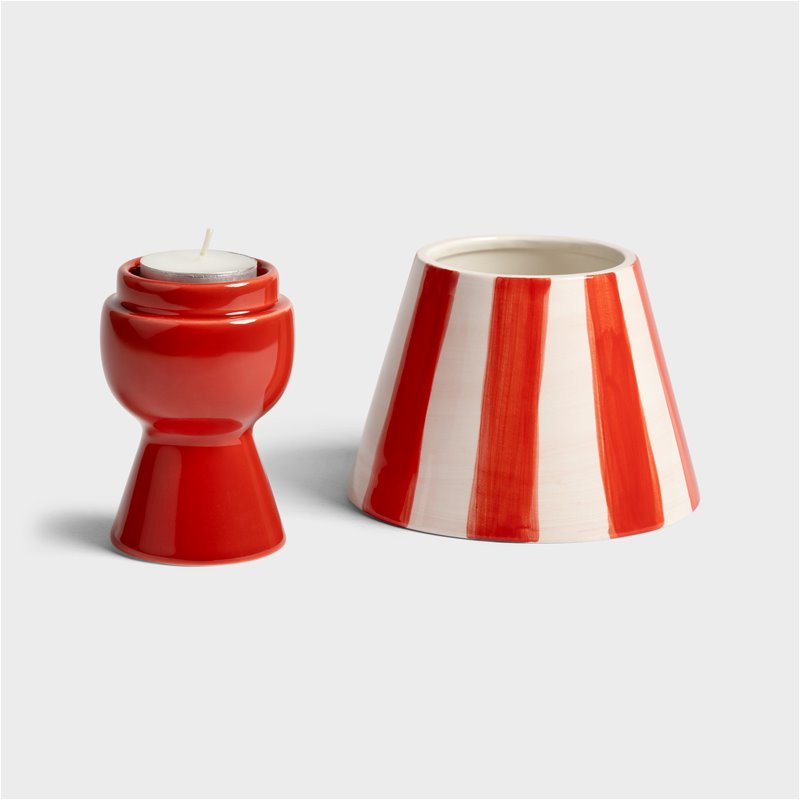 Tealight holder cantine red