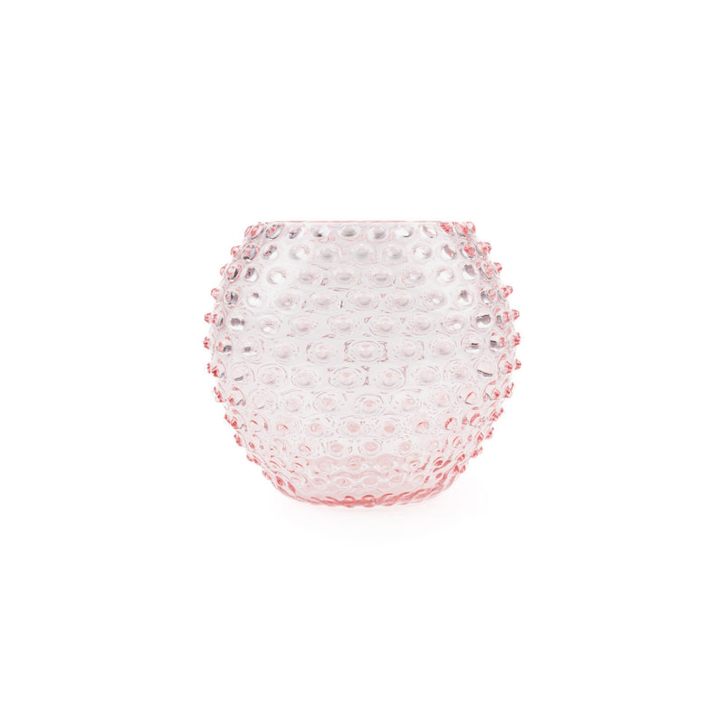 Hobnail Globe Vase 18 cm Rosa