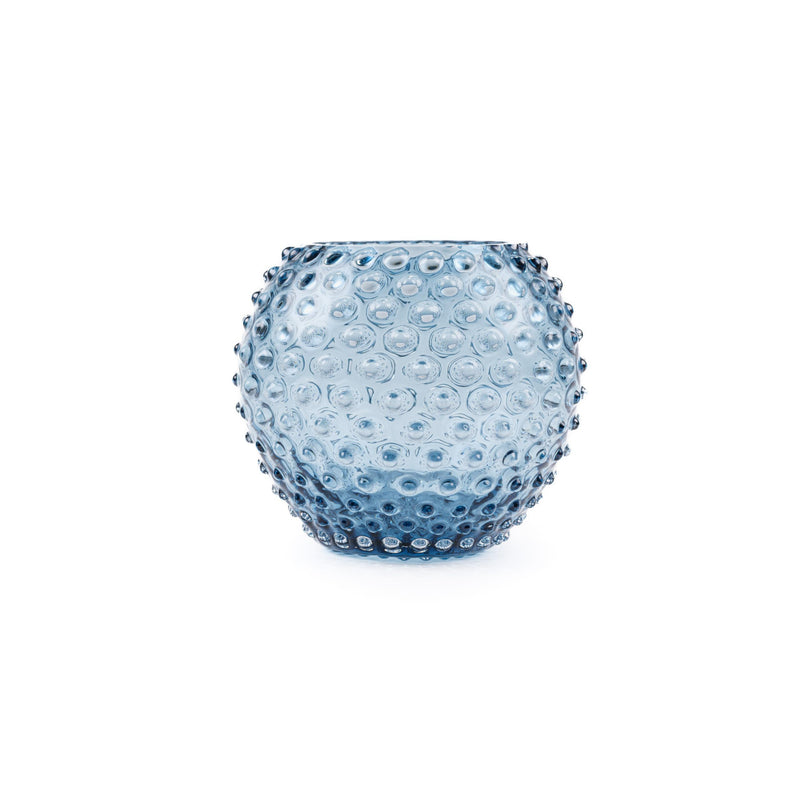 Hobnail Globe Vase 18 cm Blue smoke