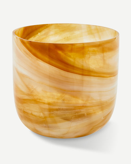 Marbled Glass Vase - S - Beige