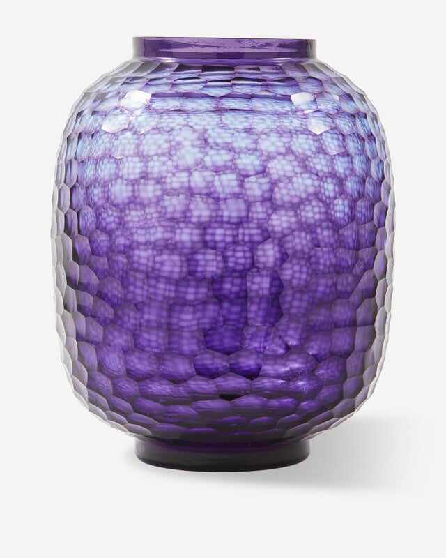 Honeycomb Vase - M - Dark purple