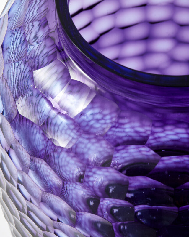 Honeycomb Vase - M - Dark purple