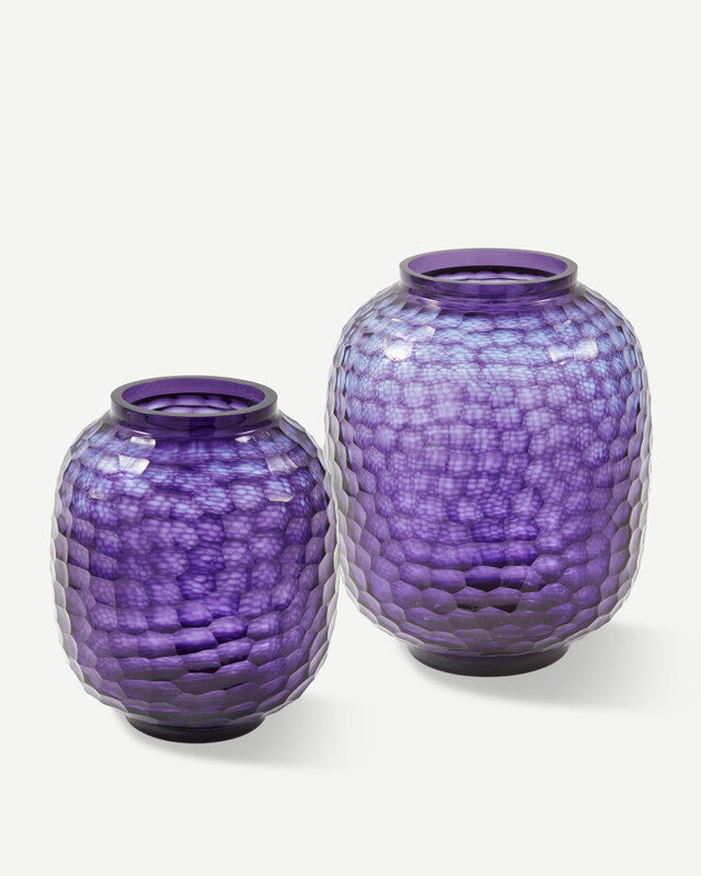 Honeycomb Vase - M - Dark purple