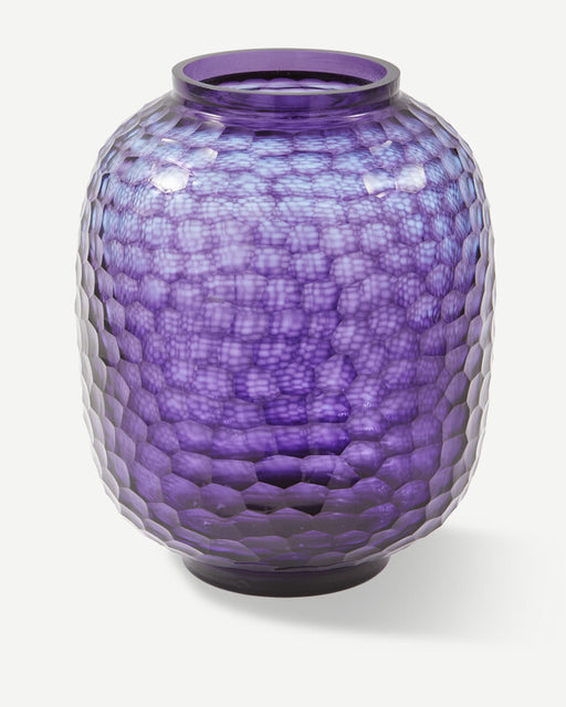 Honeycomb Vase - M - Dark purple