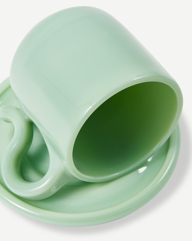 Gobi Cappuccino Mugs - Light Green