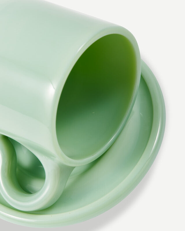 Gobi Cappuccino Mugs - Light Green