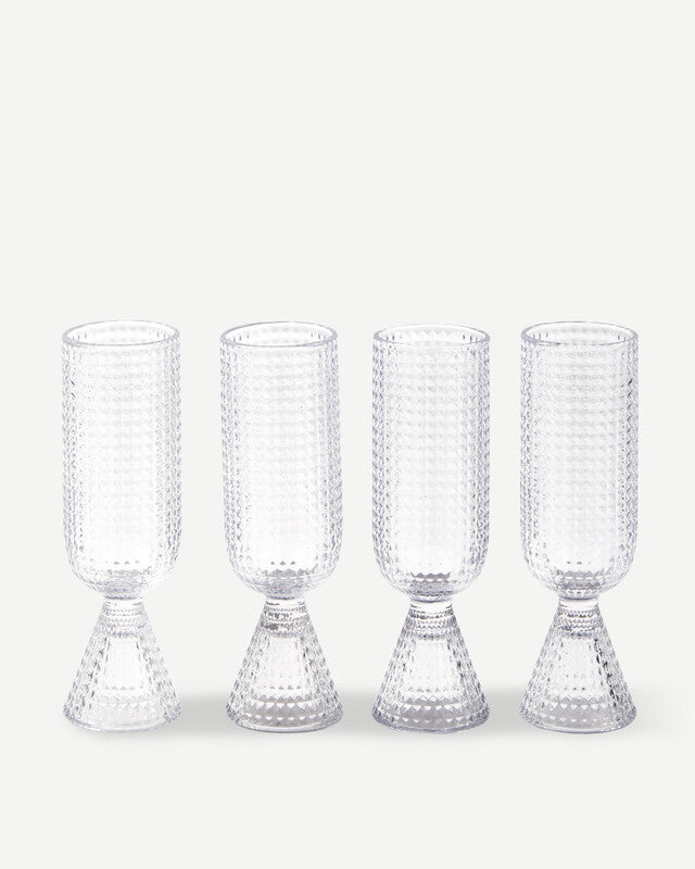 Rooftop Champagne Glasses - Transparent