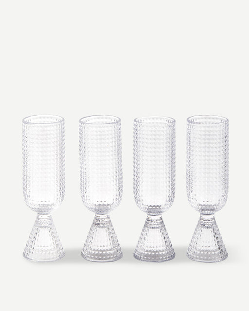 Rooftop Champagne Glasses - Transparent