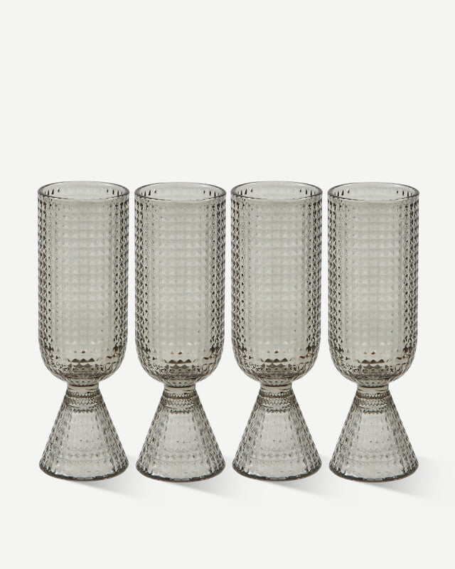 Rooftop Champagne Glasses - Light grey