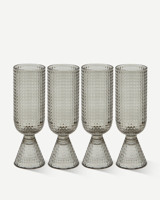 Rooftop Champagne Glasses - Light grey