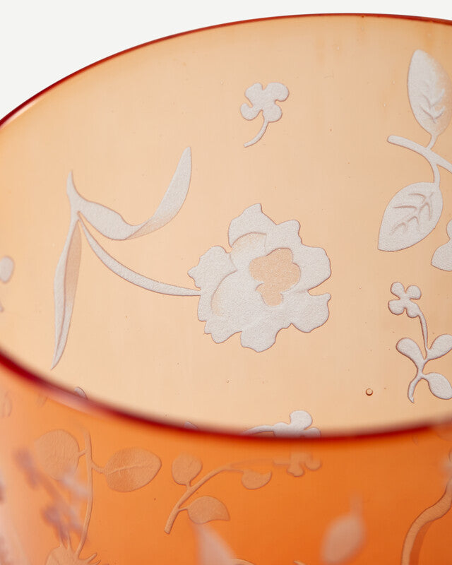 Scattered Flowers Tumblers - Orange