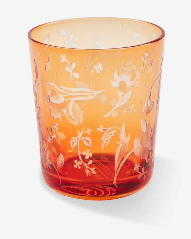 Scattered Flowers Tumblers - Orange