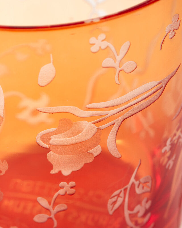 Scattered Flowers Tumblers - Orange