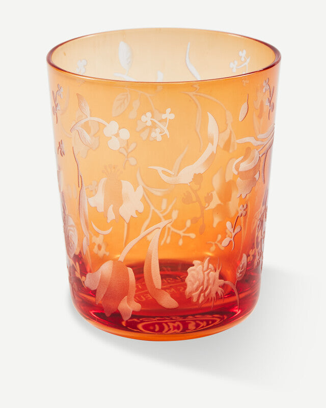 Scattered Flowers Tumblers - Orange