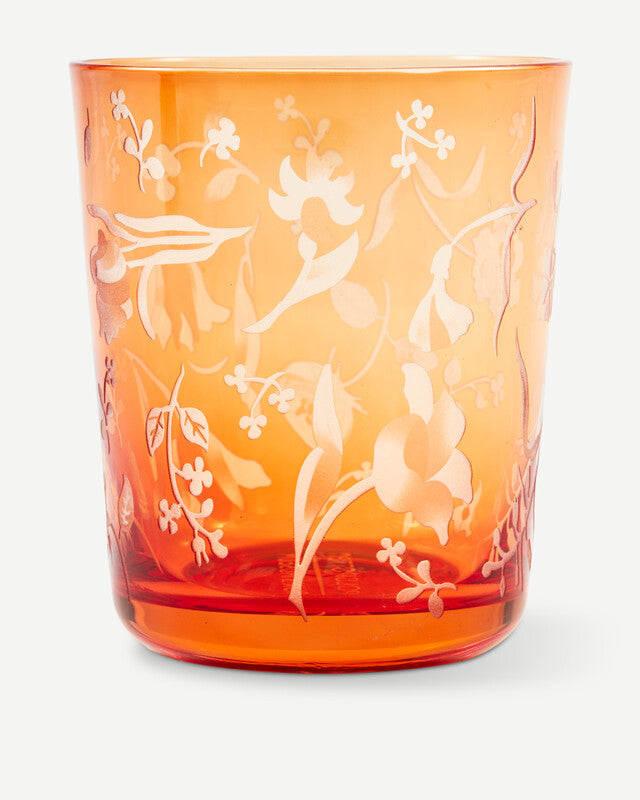 Scattered Flowers Tumblers - Orange