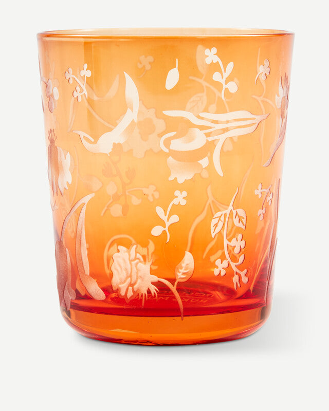 Scattered Flowers Tumblers - Orange
