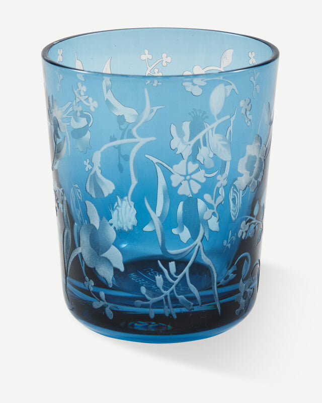Scattered Flowers Tumblers - Dark blue