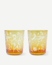 Scattered Flowers Tumblers - Yellow