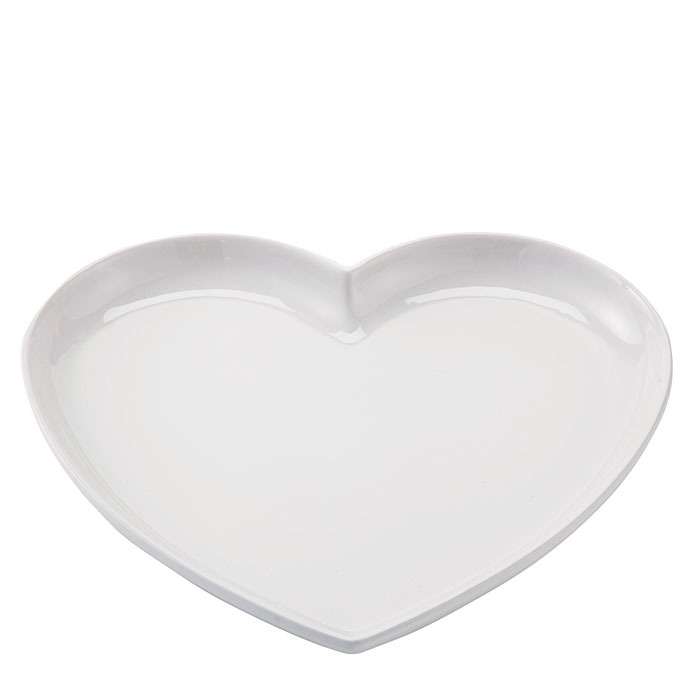 Cream Heart Shaped Plate