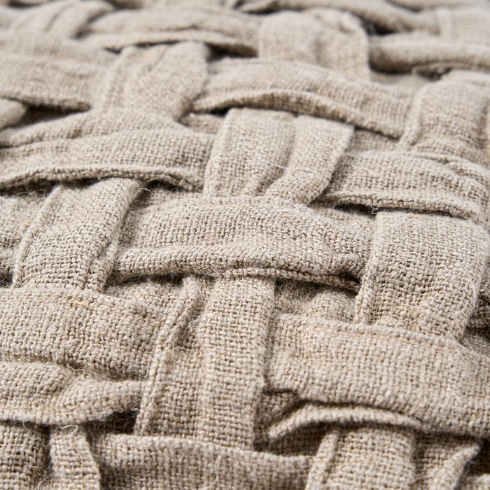 The Linen Crosier Cushion Cover - Natural