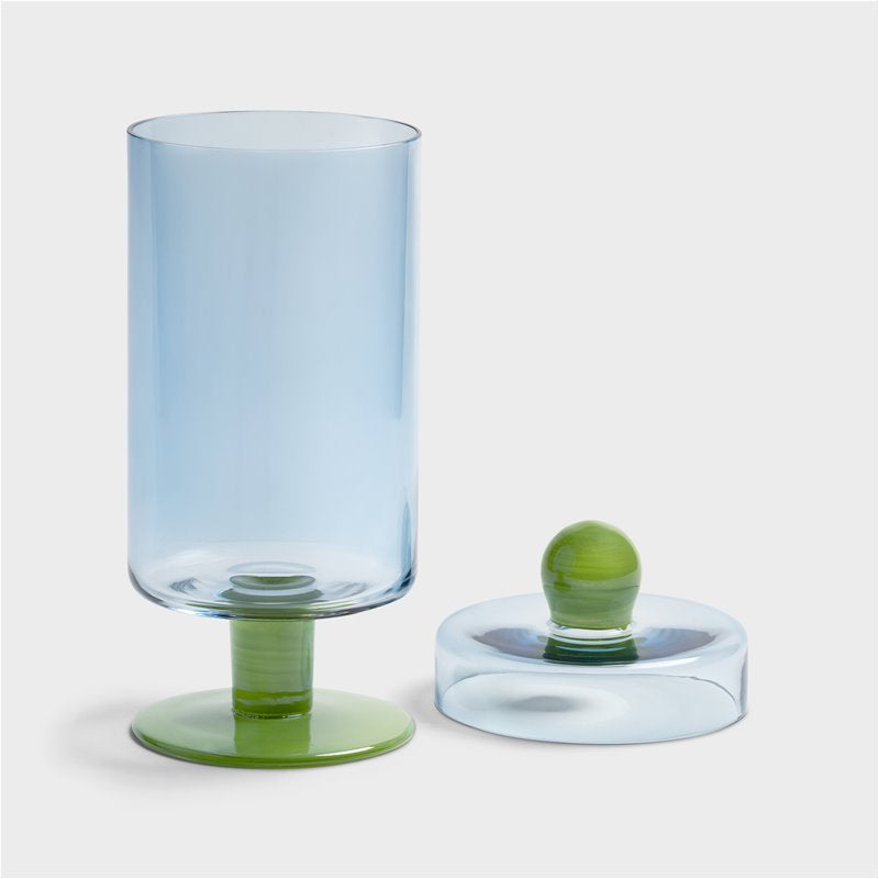 Jar duo tall blue