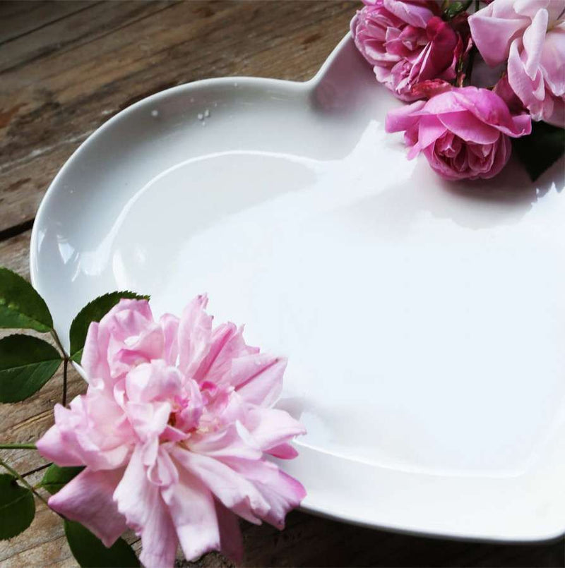 Cream Heart Shaped Plate