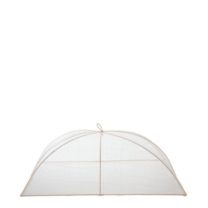 Linen Food Cover Net - Medium White