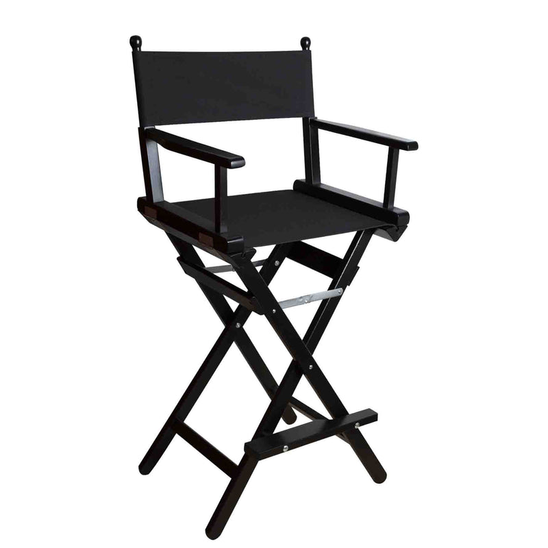 Black Tall Folding Director's Chair