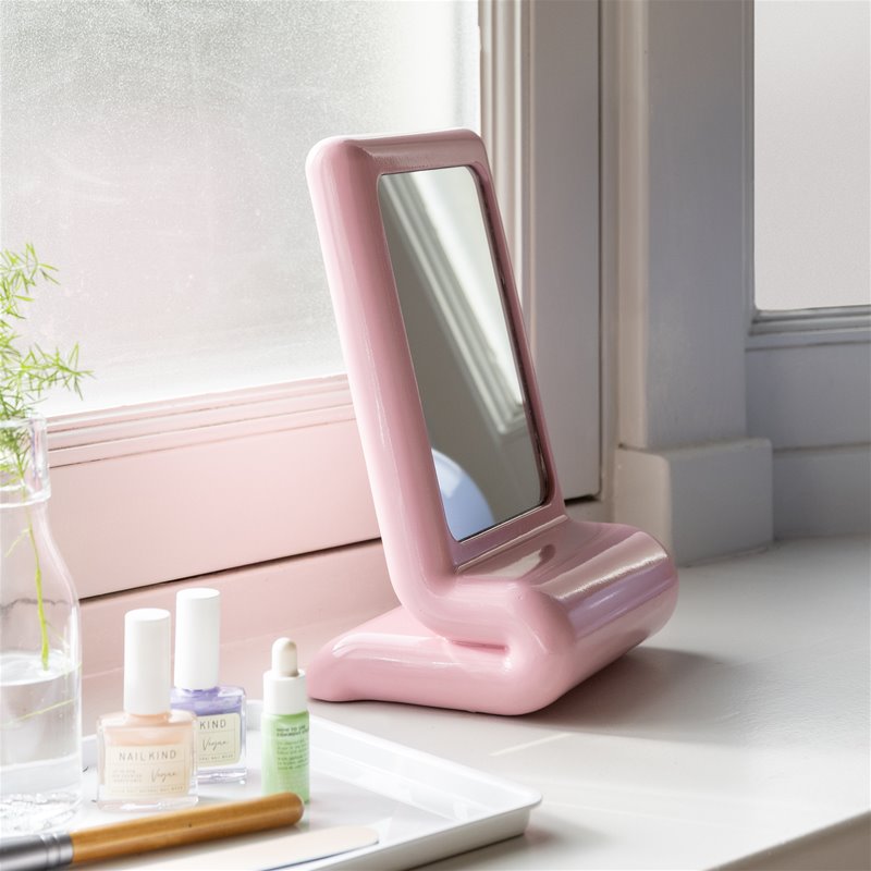 Mirror vanity whip pink