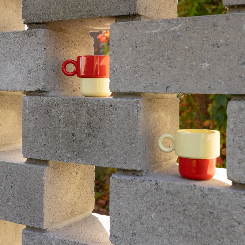 Mug chiquito red large set of 2