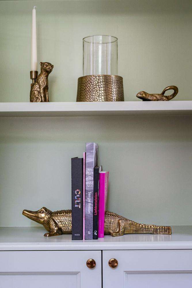 The Croco Candle Holder with Glass, Large