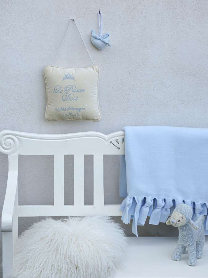 "Le Prince Dort..." Embroidered Pillow