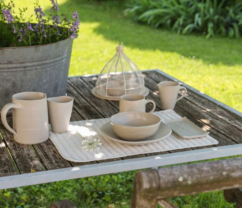Stoneware Jug with Bottom Line