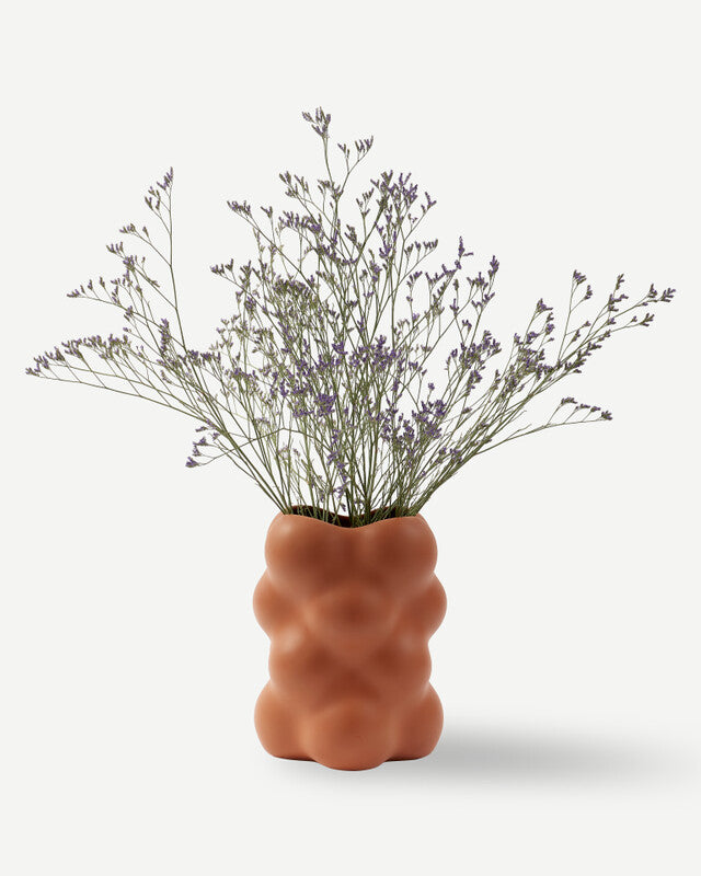 Grape Terracotta Vase - Cognac