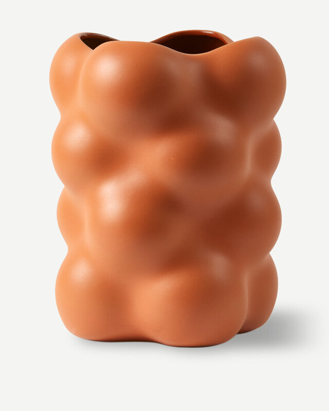 Grape Terracotta Vase - Cognac