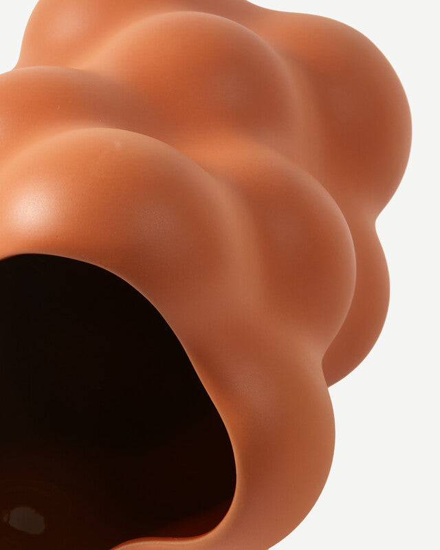 Grape Terracotta Vase - Cognac