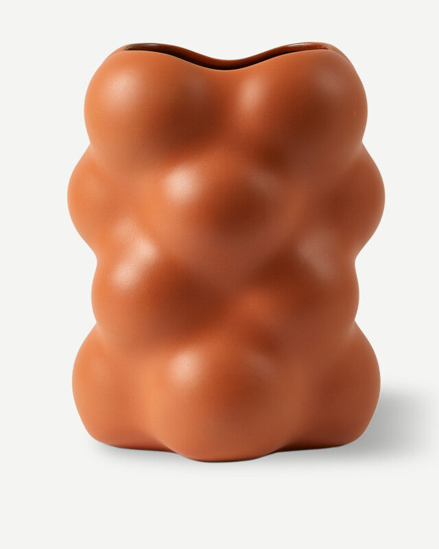 Grape Terracotta Vase - Cognac