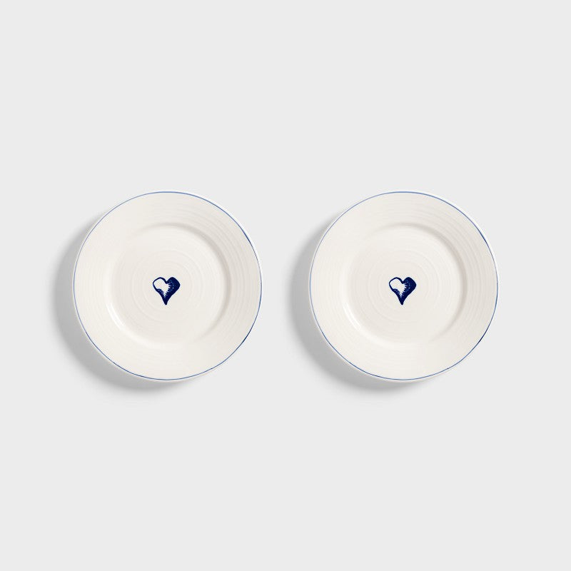 Plate anouk heart set of 2